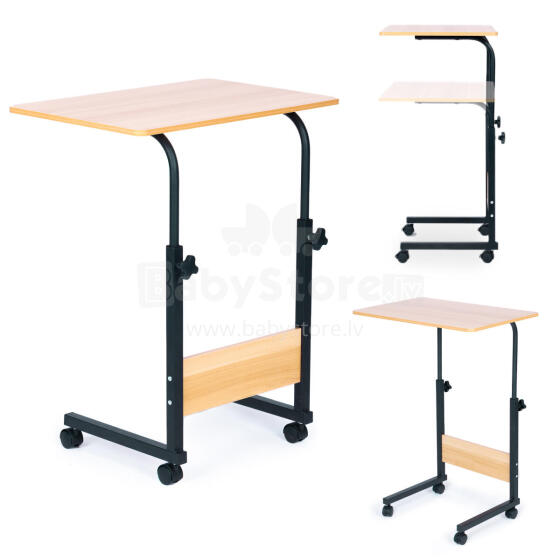 Laptop table with wheels, overbed, overcouch table - brown ModernHome