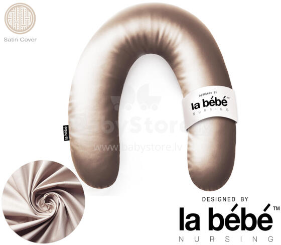 La Bebe™ Rich Satin Nursing Maternity Pillow Art.15682 Подкова для сна, кормления малыша 30x104 cm