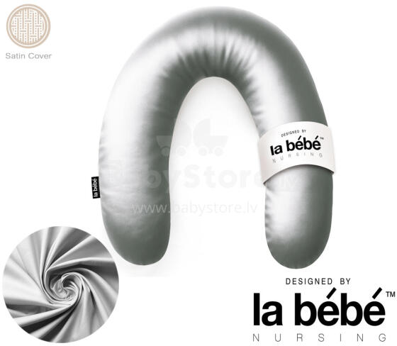 La Bebe™ Rich Satin Nursing Maternity Pillow Art.15686 Подкова для сна, кормления малыша 30x104 cm