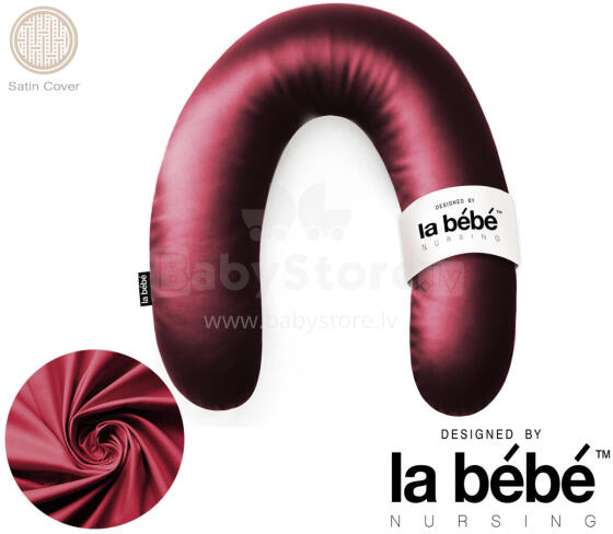 La Bebe™ Rich Satin Nursing Maternity Pillow Art.15617 Подкова для сна, кормления малыша 30x104 cm