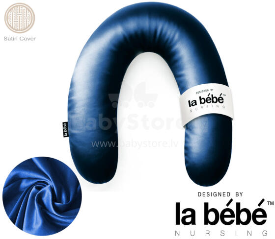 La Bebe™ Rich Satin Nursing Maternity Pillow Art.15622 Подкова для сна, кормления малыша 30x104 cm