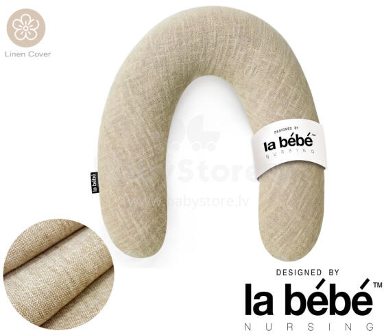 La Bebe™ Rich Linen Nursing Maternity Pillow Art.12630  30x104 cm