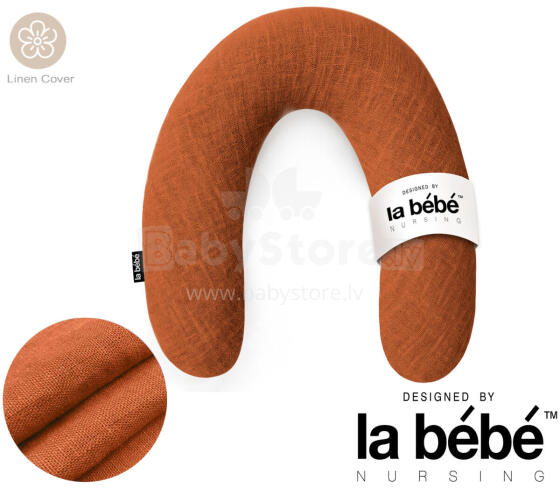 La Bebe™ Rich Linen Nursing Maternity Pillow Art.12634  30x104 cm