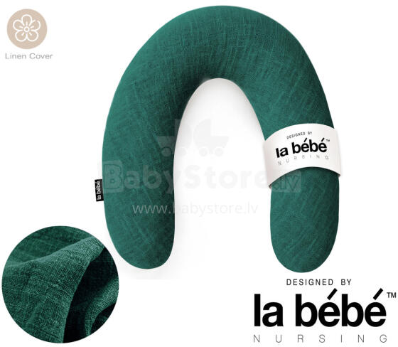 La Bebe™ Rich Linen Nursing Maternity Pillow Art.12635 Подкова для сна, кормления малыша 30x104 cm