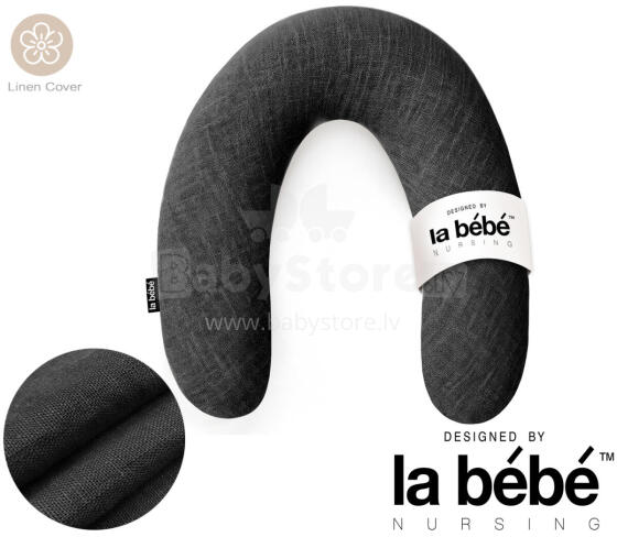 La Bebe™ Rich Linen Nursing Maternity Pillow Art.12636 Подкова для сна, кормления малыша 30x104 cm
