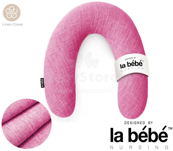 La Bebe™ Rich Linen Nursing Maternity Pillow Art.12639  30x104 cm