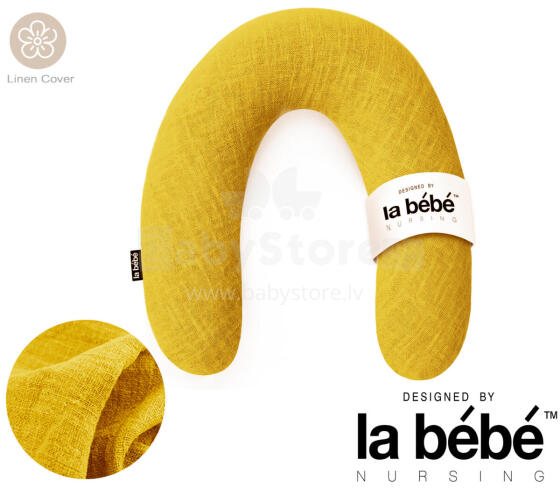 La Bebe™ Rich Linen Nursing Maternity Pillow Art.12640 Подкова для сна, кормления малыша 30x104 cm