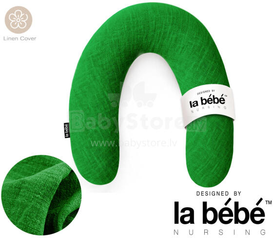 La Bebe™ Rich Linen Nursing Maternity Pillow Art.12641 Подкова для сна, кормления малыша 30x104 cm