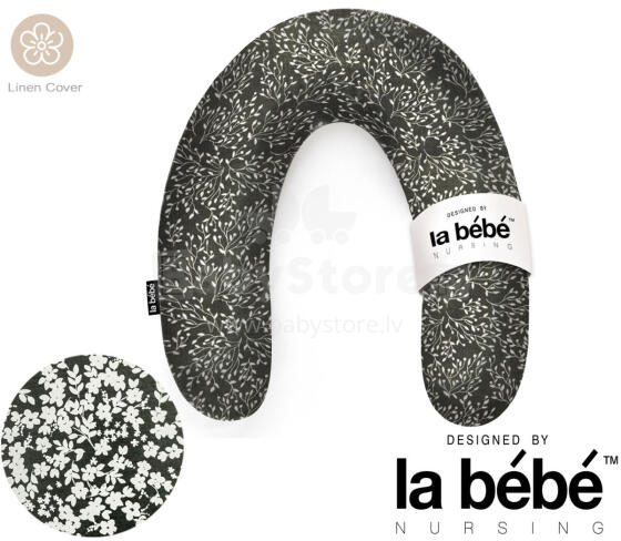 La Bebe™ Rich Linen Nursing Maternity Pillow Art.12642 Подкова для сна, кормления малыша 30x104 cm