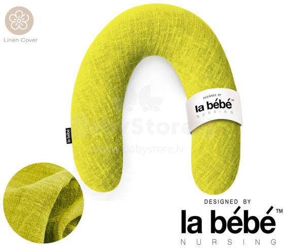 La Bebe™ Rich Linen Nursing Maternity Pillow Art.12645 Подкова для сна, кормления малыша 30x104 cm