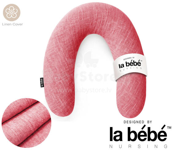 La Bebe™ Rich Linen Nursing Maternity Pillow Art.12646  30x104 cm