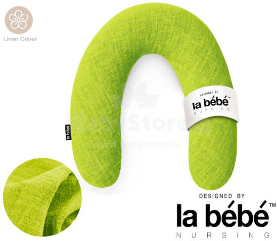 La Bebe™ Rich Linen Nursing Maternity Pillow Art.12648  30x104 cm