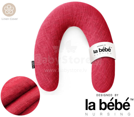 La Bebe™ Rich Linen Nursing Maternity Pillow Art.12649 Подкова для сна, кормления малыша 30x104 cm
