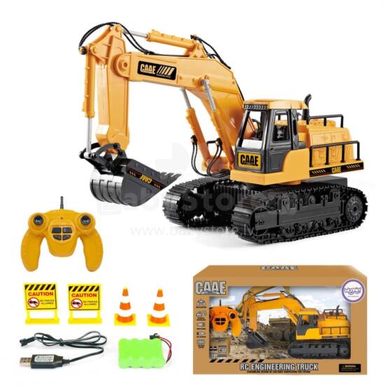 WOOPIE Large Remote-Controlled Excavator on Tracks 7 Functions Sound + Action