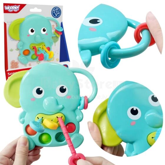 WOOPIE BABY Сенсорный прорезыватель Слон Монтессори 4в1