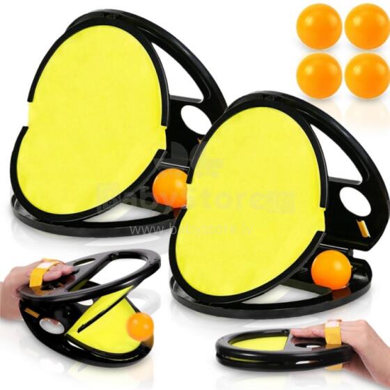 WOOPIE Игра на ловкость Catch Ball Набор для бросков и ловли 2x ракетки + 4 мяча