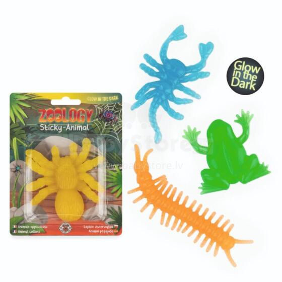 Zoology - Sticky-Animal glow in the dark, 4 assorted