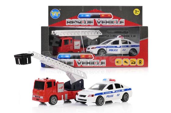 ARTYK 131714 Set of 2 Cars Fire + Police