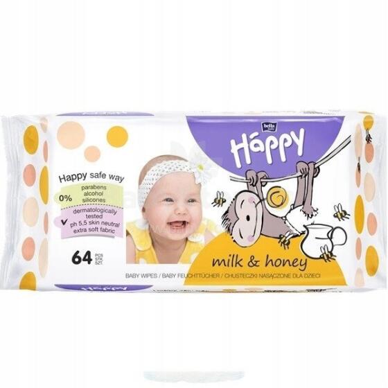 BELLA Baby Happy Wipes with Milk and Honey 64 pcs