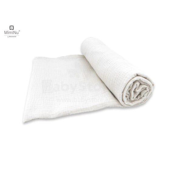 KIECZMERSKI Swaddle 120x120 MUSLIN COTTON 100% krēmkrāsā