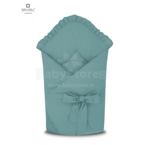 KIECZMERSKI Tied Baby Wrap ROYAL with Ruffles 75x75 Nepal Green