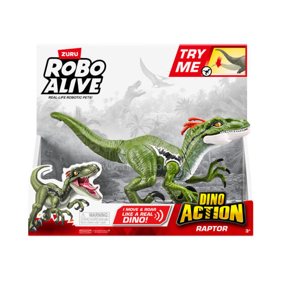 ROBOALIVE интерактивная игрушка Dino Action Raptor