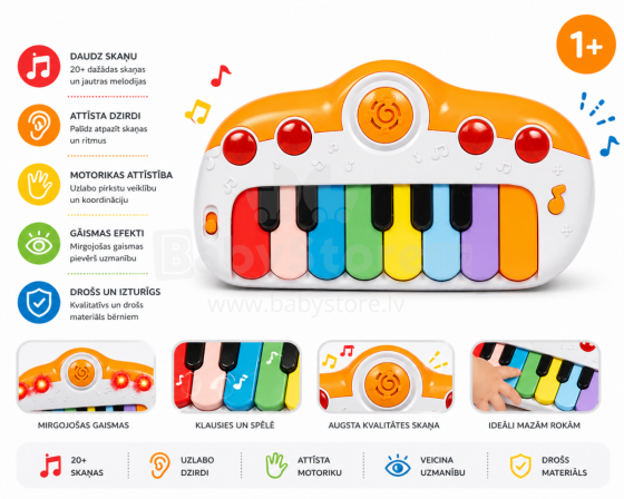 Bo Musical Piano Art.254419 Interaktīva rotaļlieta - Klavieres