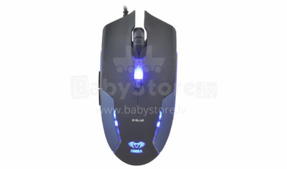 E-Blue Cobra II Junior Spēļu Datora Pele ar Papildus Pogām / LED / 1600 DPI / USB Zila