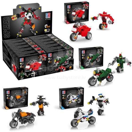 KLOCKI 2w1 MOTOCYKL ROBOT +63 ELEMENTY