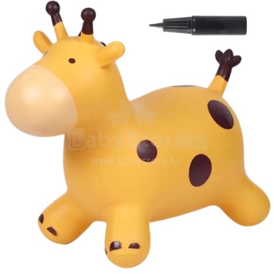 WOOPIE Bouncing Rubber Giraffe Yellow + Pump