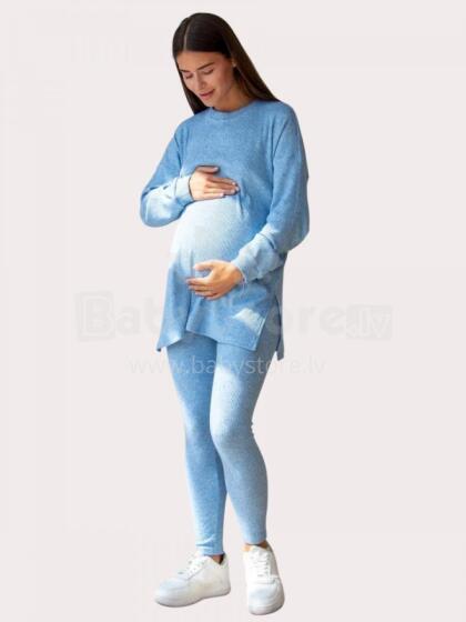 Sweet Mama Art.TB4473 Light Blue Sporta kostīms grūtniecēm