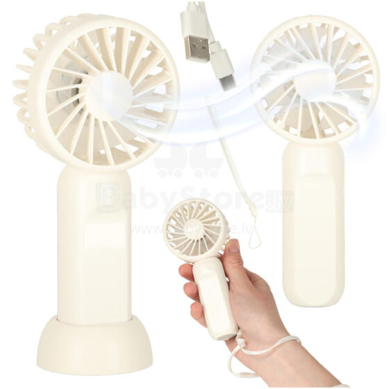 Ikonka Art.KX3063 Galda ventilators mini rokas ventilators portatīvais USB 13.8cm