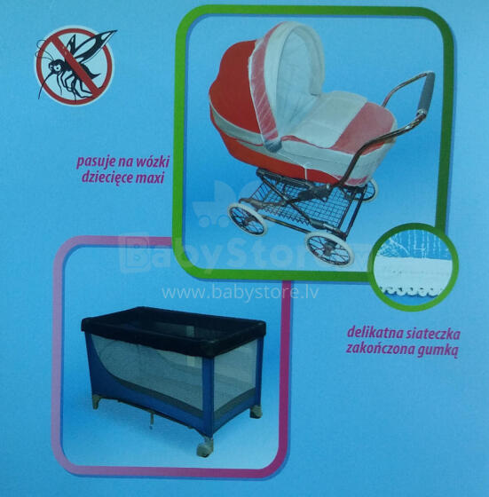 TOPGAL 210767 Mosquito net for travel cot black