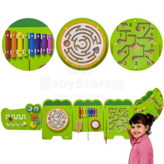 VIGA Sensory Manipulative Board Crocodile FSC Montessori Certificate