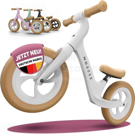 Moreez Balance Bike Art.255177 White Детский велосипед - бегунок с металлической рамой