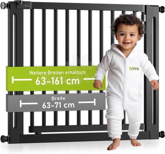 Bomi® Miko Safety Gate Art.255195 Black Drošības Vārti