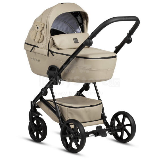 Tutis  Viva 6 Plus Teddy Art.1452111 Creamy Universālie kulbu ratiņi divi vienā