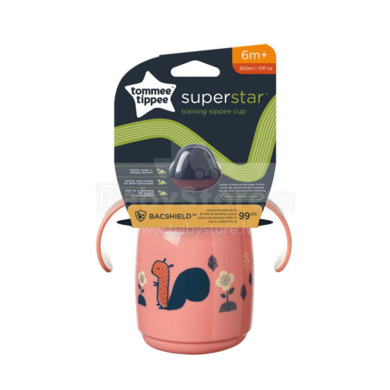 TOMMEE TIPPEE mācību krūze TT 1X SIPPEE,  6mēn+, 300ml, pink, 448011