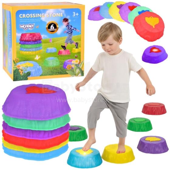 WOOPIE Balancing Stones Gaismojo Sensora Balansa Treniņš 6 gab.