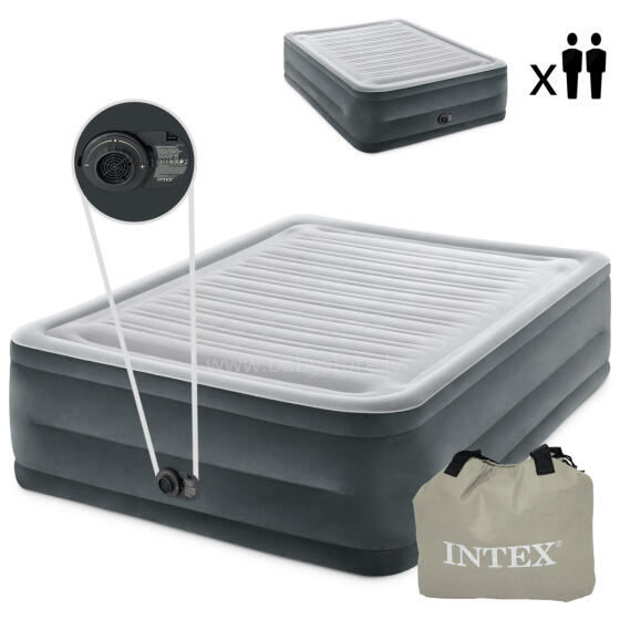 Mattress double bed with automatic pump - 203x152cm INTEX