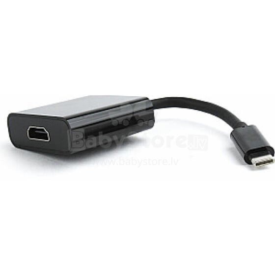 Adapter USB Gembird USB-C HDMI, 0.15m, Czarny (A-CM-HDMIF-01)