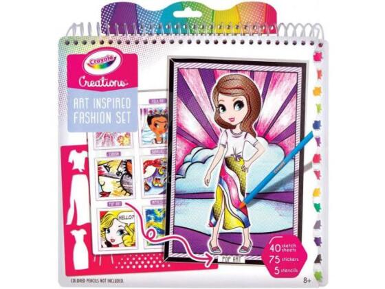 CRAYOLA krāsošanas komplekts Art History Fashion Sketch Portfolio, 26200