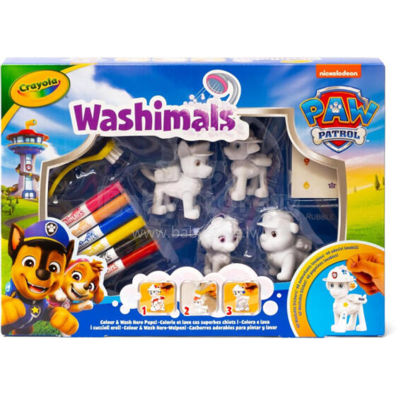 CRAYOLA radošais komplekts Washimals Paw Patrol, 4 gab., 74-0290
