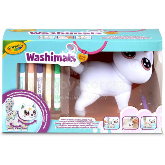 CRAYOLA radošais komplekts Washimals Big Jenny, 74-7518