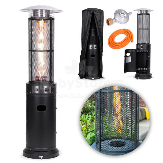 Gāzes terases sildītājs, 13 kW, terasei, dārzam un patio, regulators, šļūtene, vāks, MultiGarden