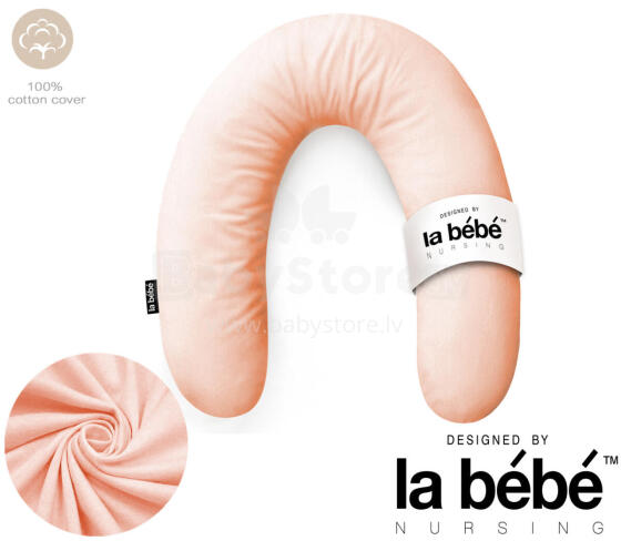 La Bebe™ Rich Maternity Pillow Art.255994 Peach Подковка для сна, кормления малыша 30x104 cm