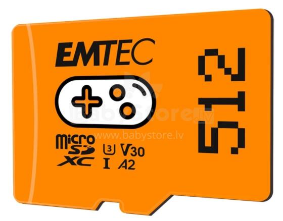 Emtec mSD 512GB UHSI U3 V30 A2 Gaming Orange