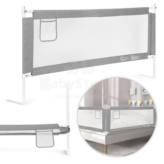 Eco Toys Bed Rail Art.SG-030B-GY Bed safety rail, 180 cm, protective barrier for children