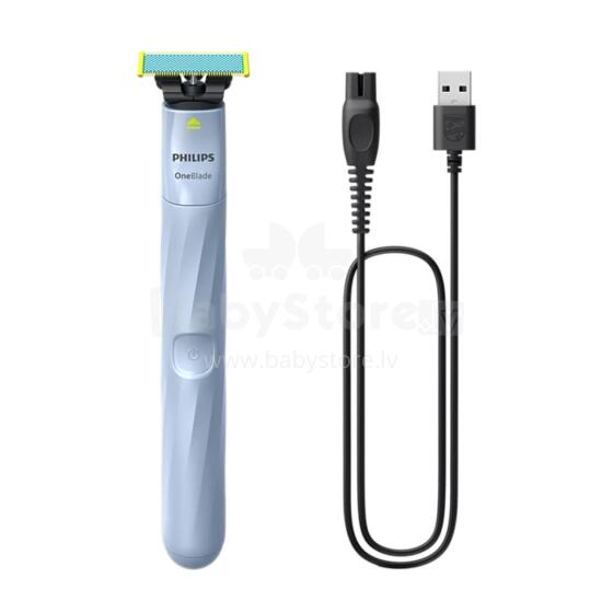 PHILIPS OneBlade 1st Shave skuveklis sejai, zils