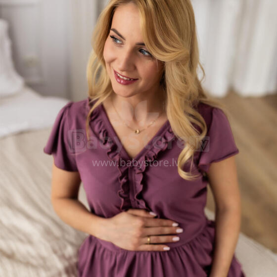 EWA 961949 LINDA Рубашка для беременных в цвете виноград, размер XL